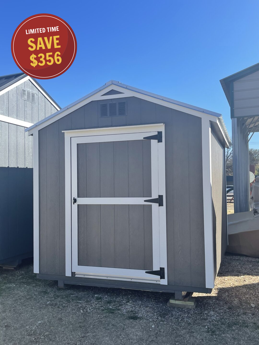 DISPLAY DISCOUNT SAVE SHED 8X10 utility - FARM + YARD