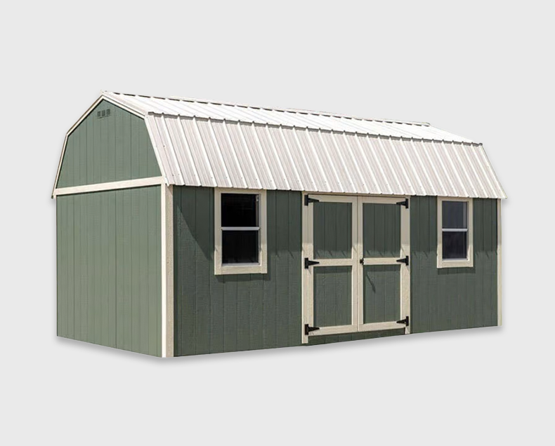 Lelands Painted Lofted Barn Side Entry Sheds, Tiny Home Shell, Home Office, Home Gym, She Shed, Man Cave