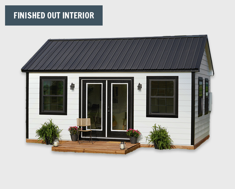 Lelands Painted Sheds Diamond Series Chalet, Finished Out Shed, Tiny Home, Home Office, Home Gym, She Shed, Man Cave