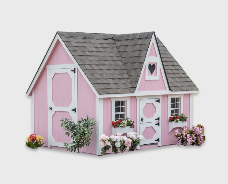 Lelands Painted Victorian Playhouse Sheds, Kids Playhouse, Backyard Playhouse