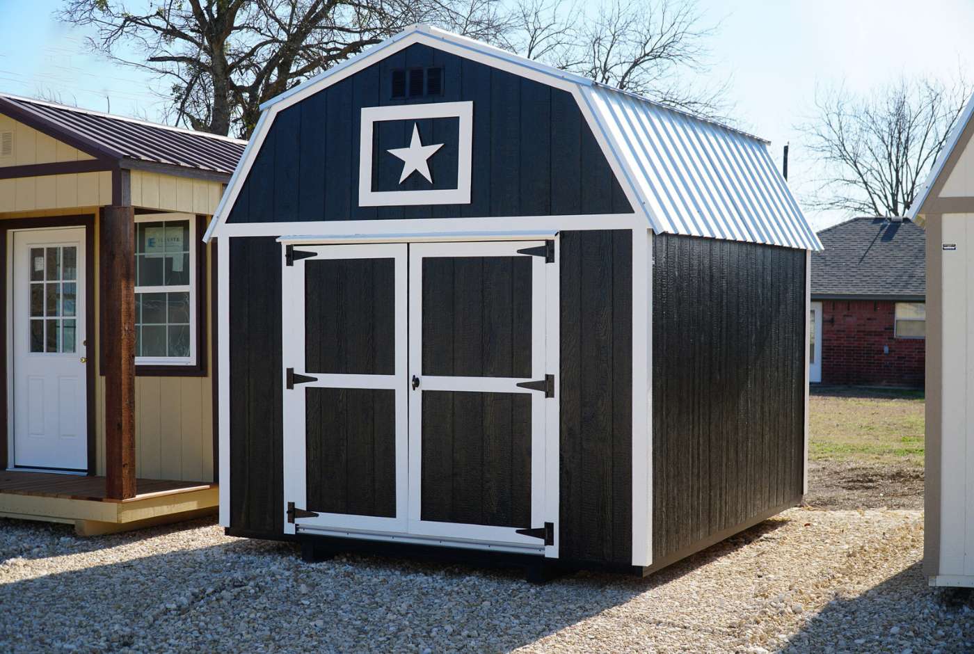 Farm and Yard Central Texas Lelands Painted Sheds Lofted Barn, Tiny Home Shell, Home Office, Home Gym, She Shed, Man Cave
