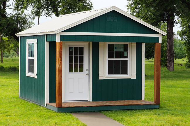Farm-and-Yard-Central-Texas-Lelands-Painted-Cabinette-Shed, tiny home, home office, home gym, backyard shed