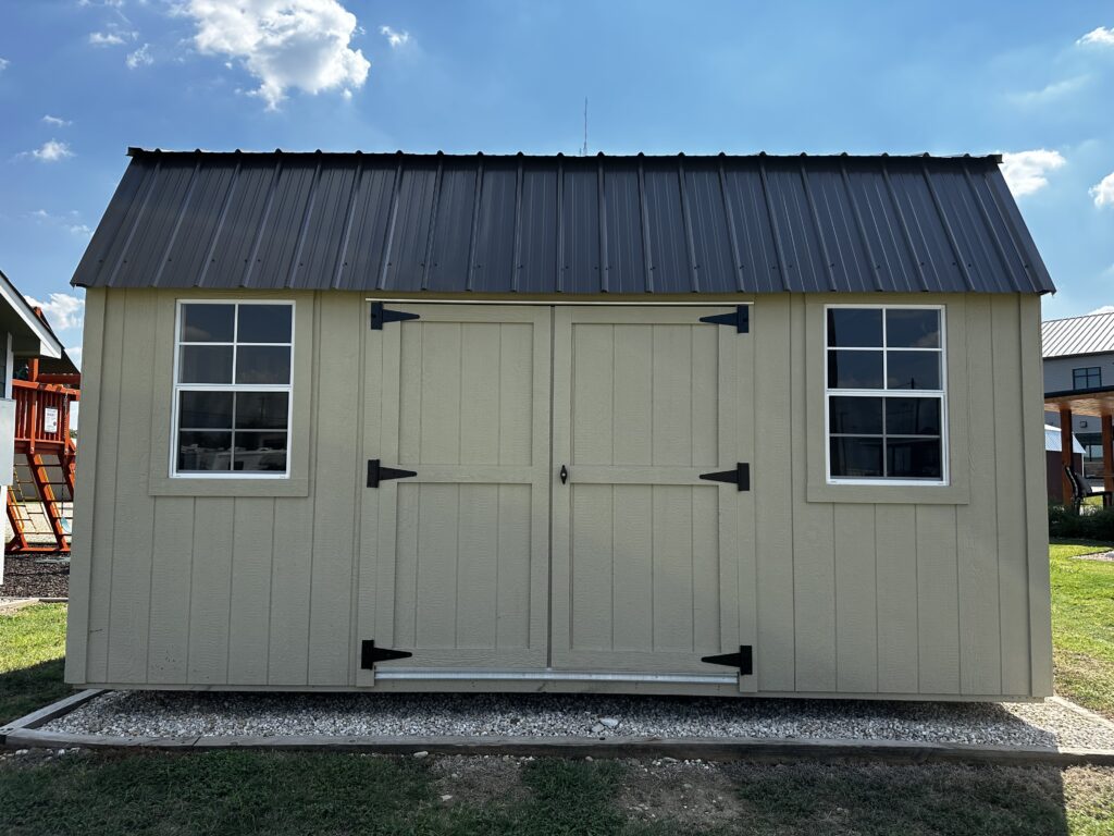 6×6 double shed doors on front wall of the 10x16 Side Lofted Barn